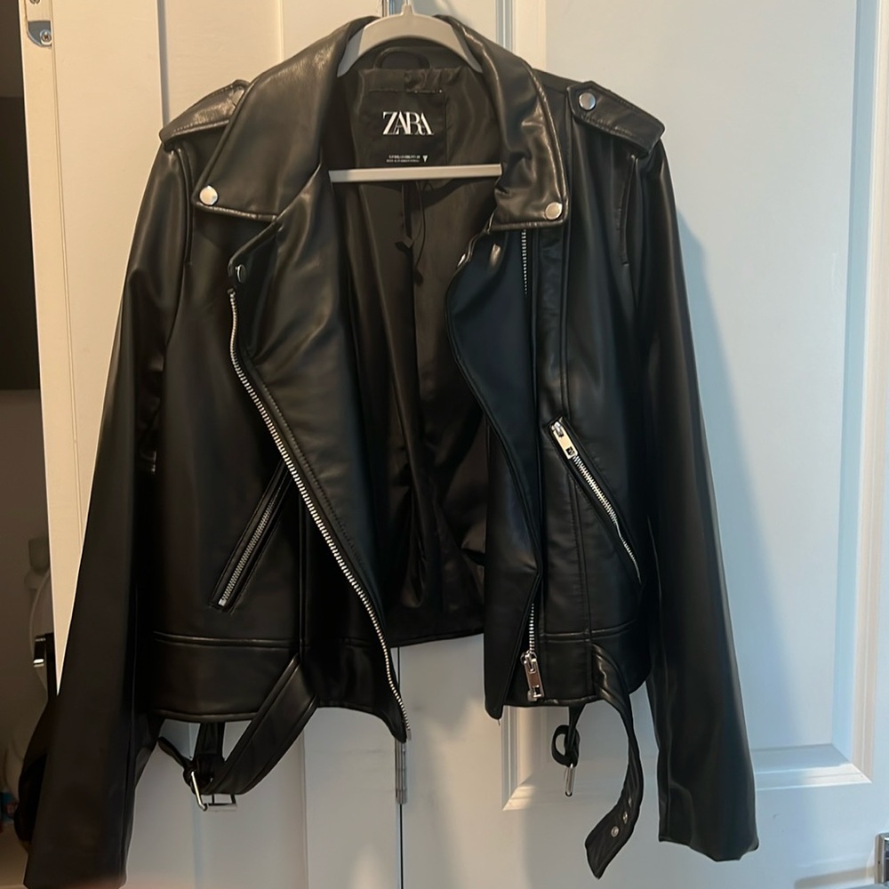 Zara Faux Leather Moto Jacket
